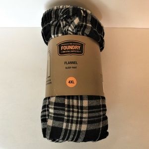 New Black & White Plaid Flannel Sleep Pants 4XL